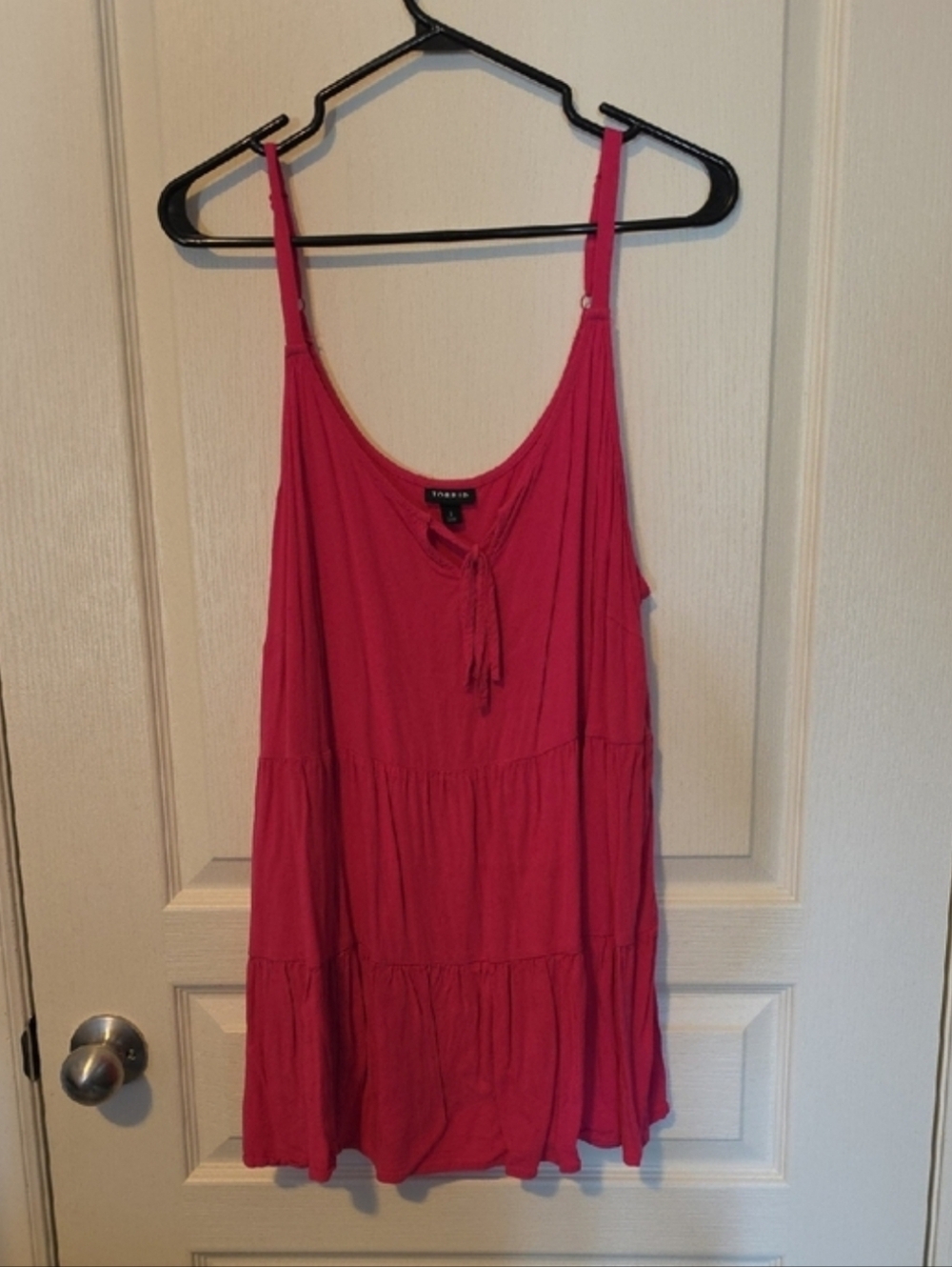torrid Hot Pink Tiered Sleeveless Swing Tank
